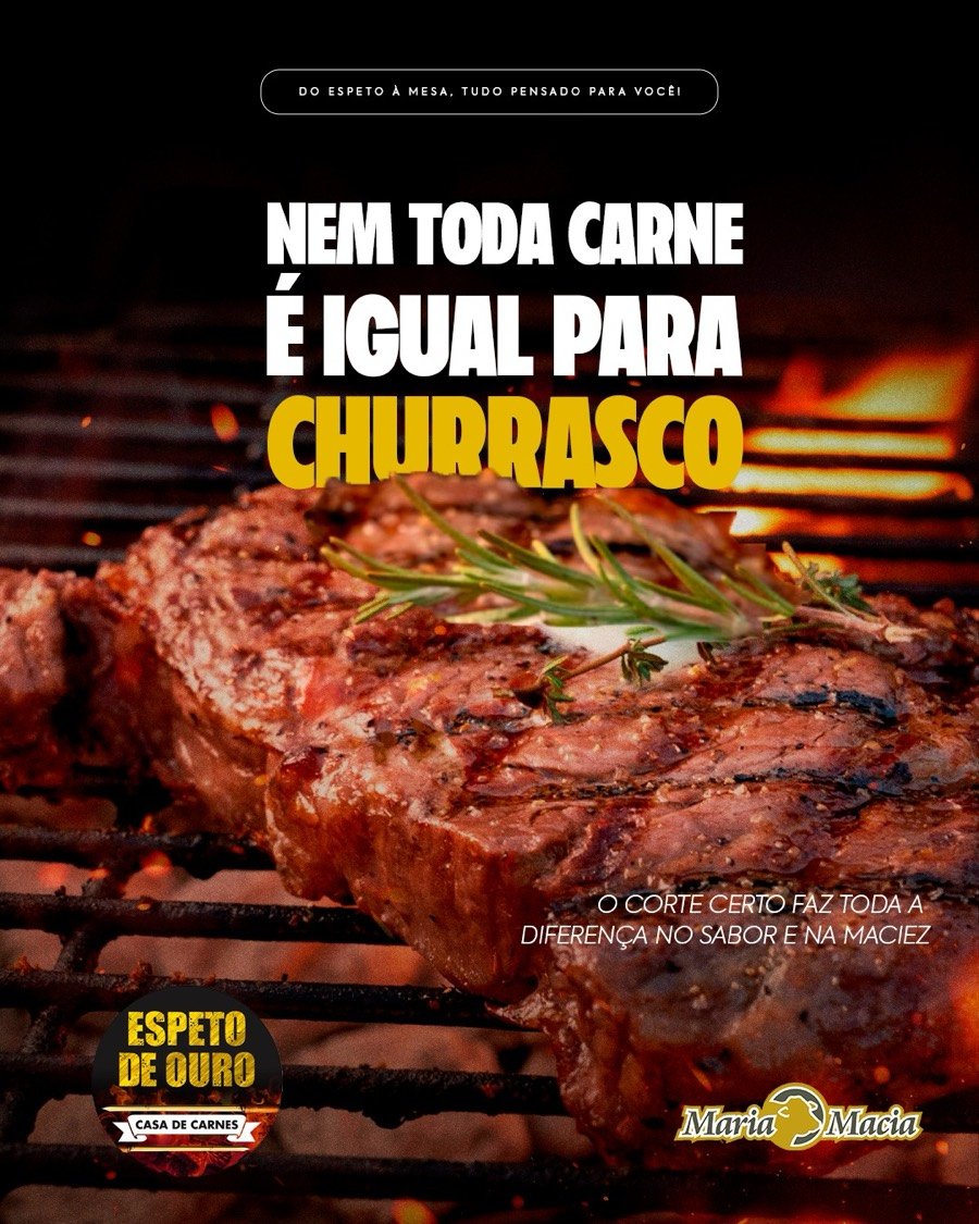 Carne para churrasco na grelha com alecrim